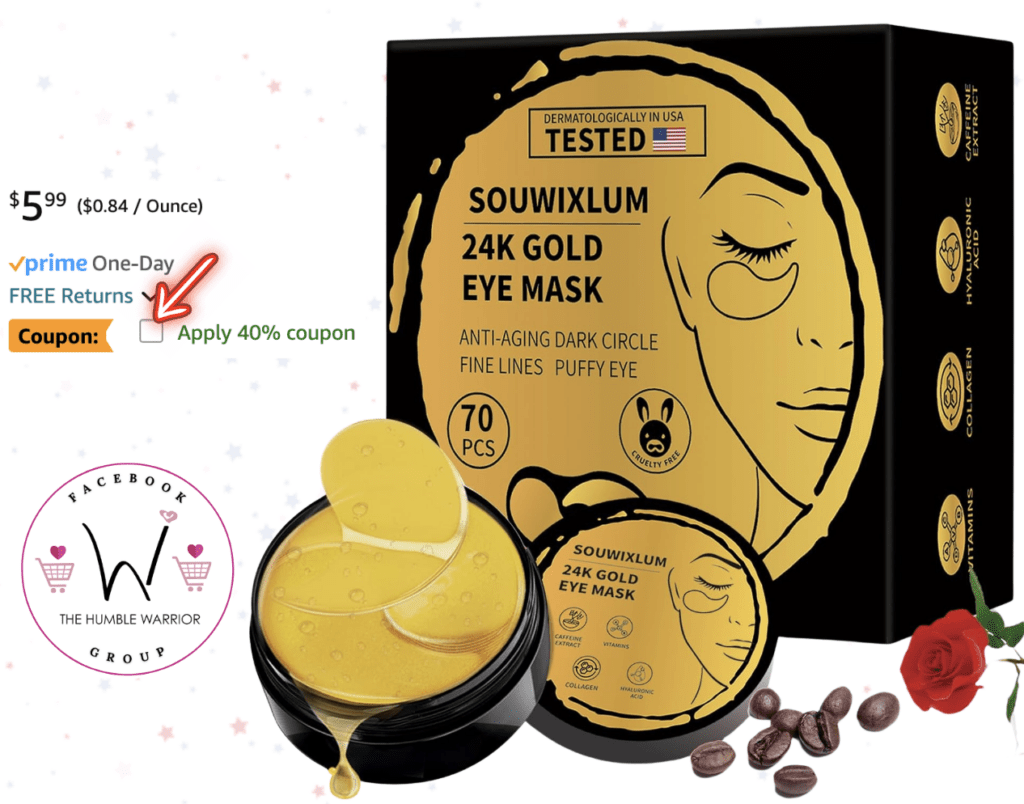 70-pack of Gold Under Eye Mask!
